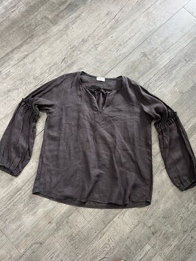 Allen Allen Minimalist Whimsigoth Linen Oversized Tunic w/Sleeve Detail XL